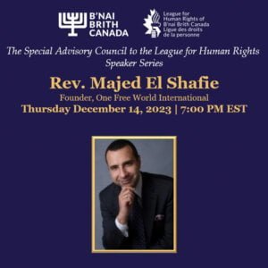 SAC LHR December 14 Event with Rev. Majed El Shafie