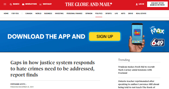 Gaps in how justice system responds to hate crimes need to be addressed, report finds