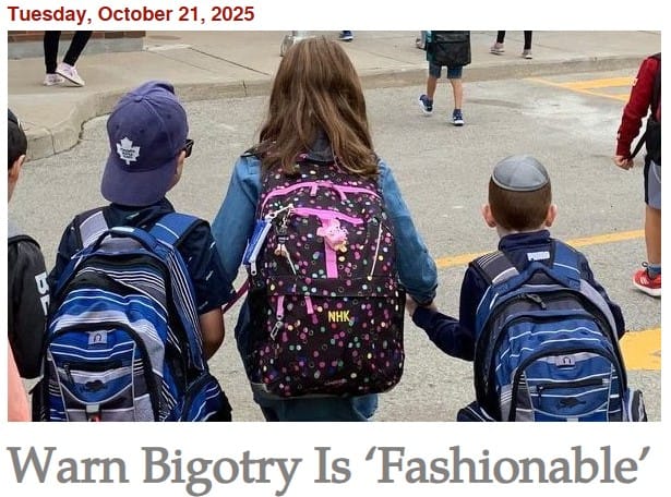 Warn Bigotry Is ‘Fashionable’